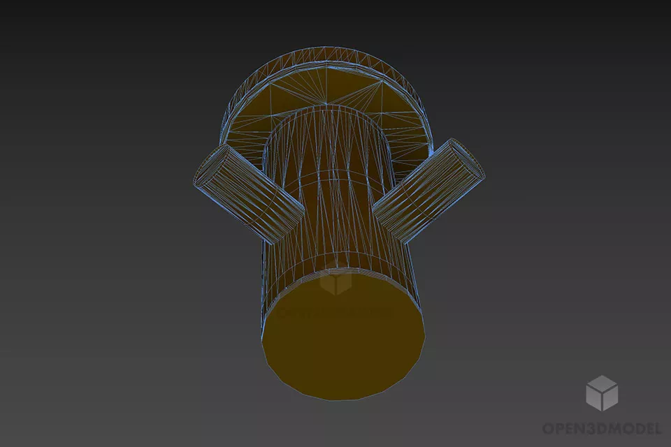 Wall Tap Mixer 3d model 3