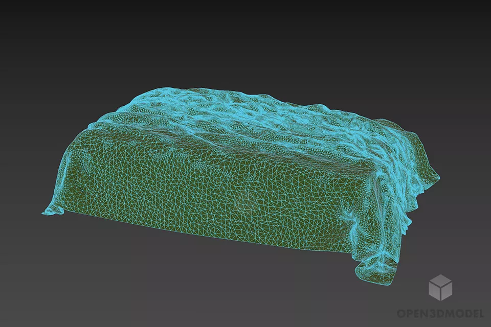Bathroom Accessories Textile Veil 3d model 2