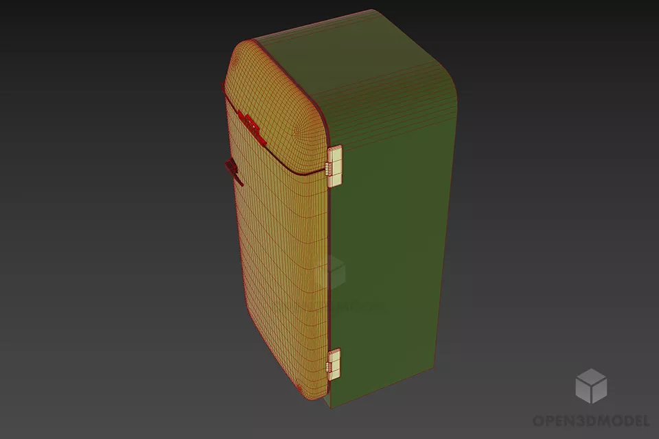 Single Door Refrigerator Smooth Edge 3d model 2