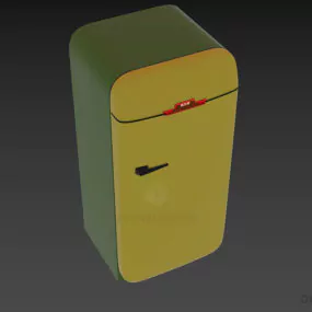 Single Door Refrigerator Smooth Edge 3d model