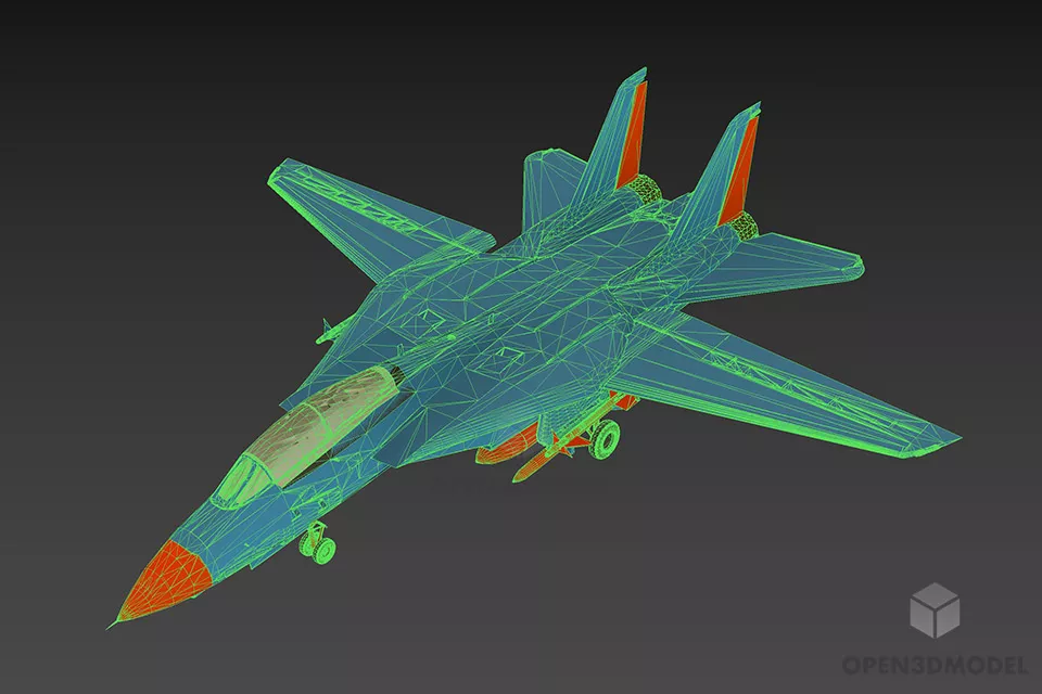 Us Army F22 Airplane Low Poly 3d model 2