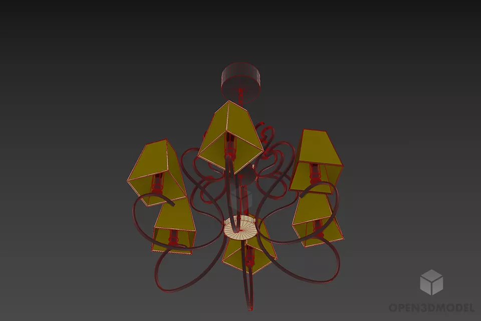Pendant Lamp Antique Patrizia Lighting 3d model 3