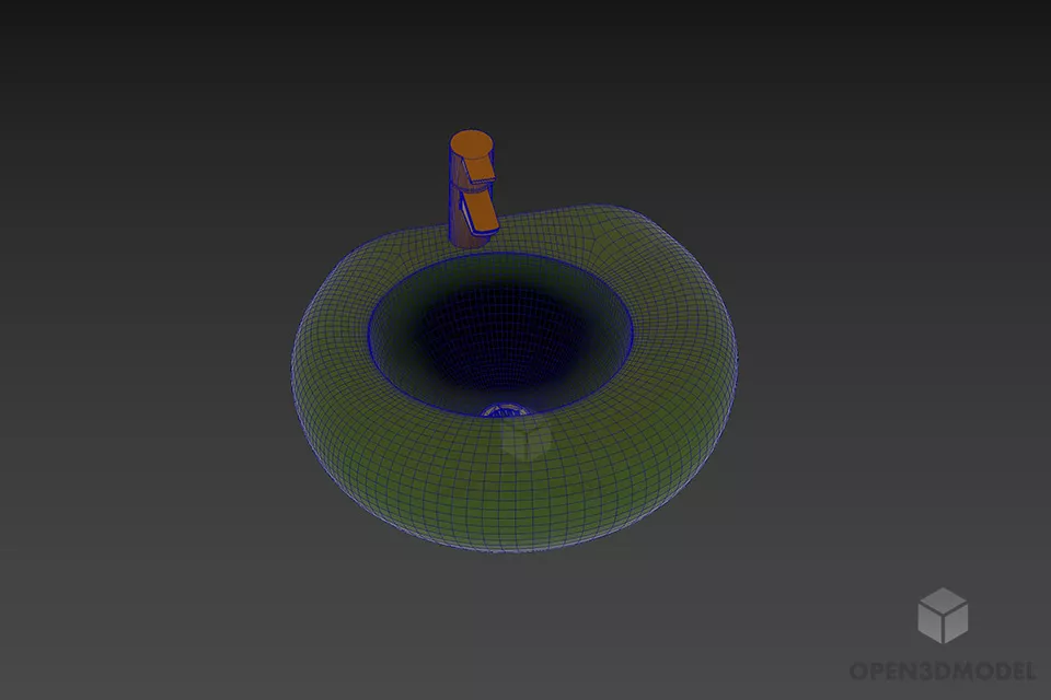 Pebble Sink Villeroy 3d model 3