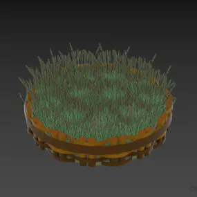 Lavender Flowers Bushes 3d model