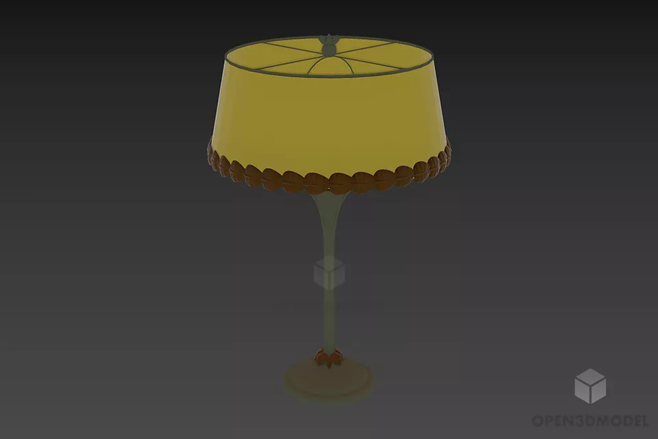 Small Chandelier Brass Arm Bellon 3d model
