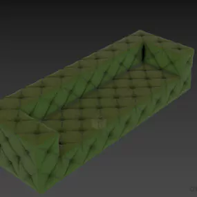 Modern Tufted Sofa Longhir 3d model