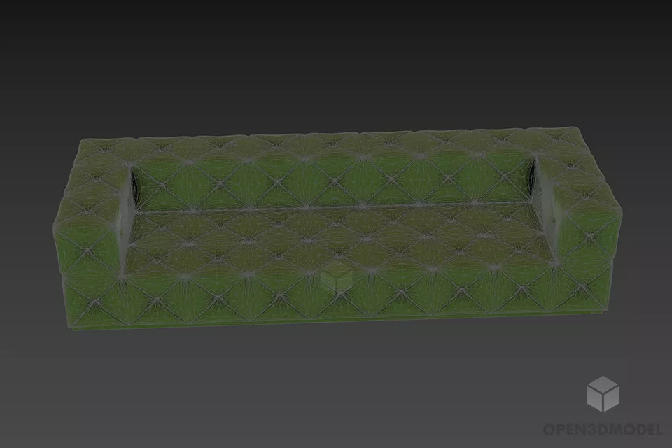 Modern Tufted Sofa Longhir 3d model 3