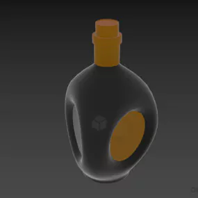 Wine Bottle Romagna 3d model