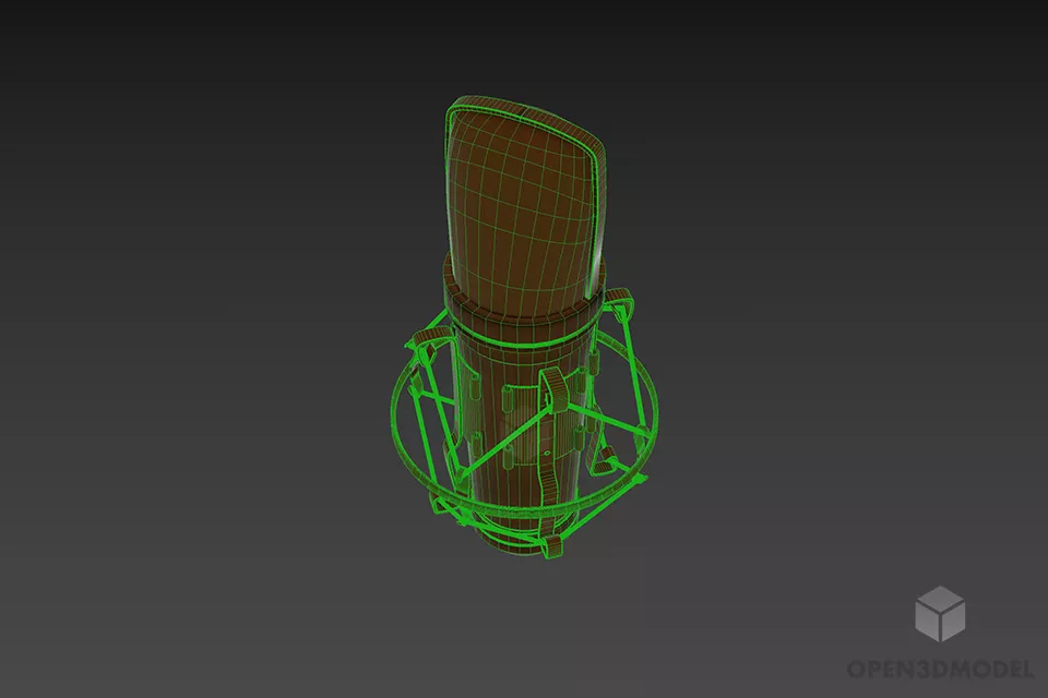Microphone Marshall Mxl 3d model 3