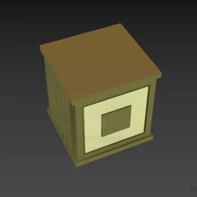Square Side Locker 3d model