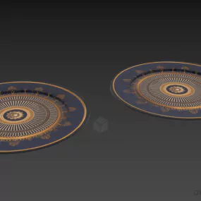 Kitchen Plate Decorate Pattern 3d model