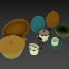 Ceramic Milk Bottle 3d model