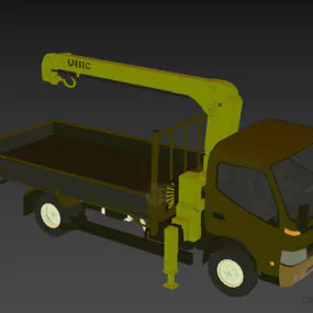 Small Crane Truck Toyota 3d model