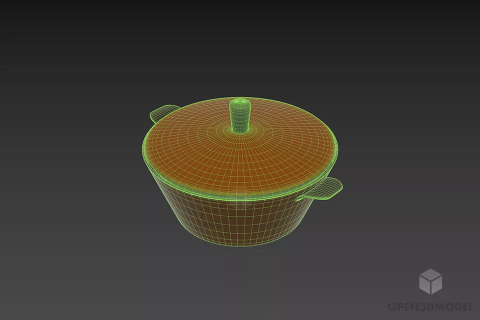 Kitchen Accessories Jar 3d model 2