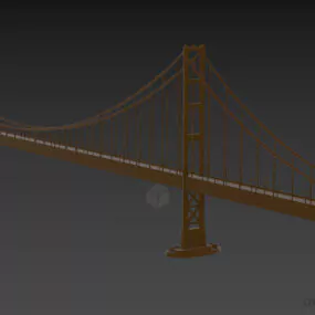 Construction Bridge Cable Stayed 3d model