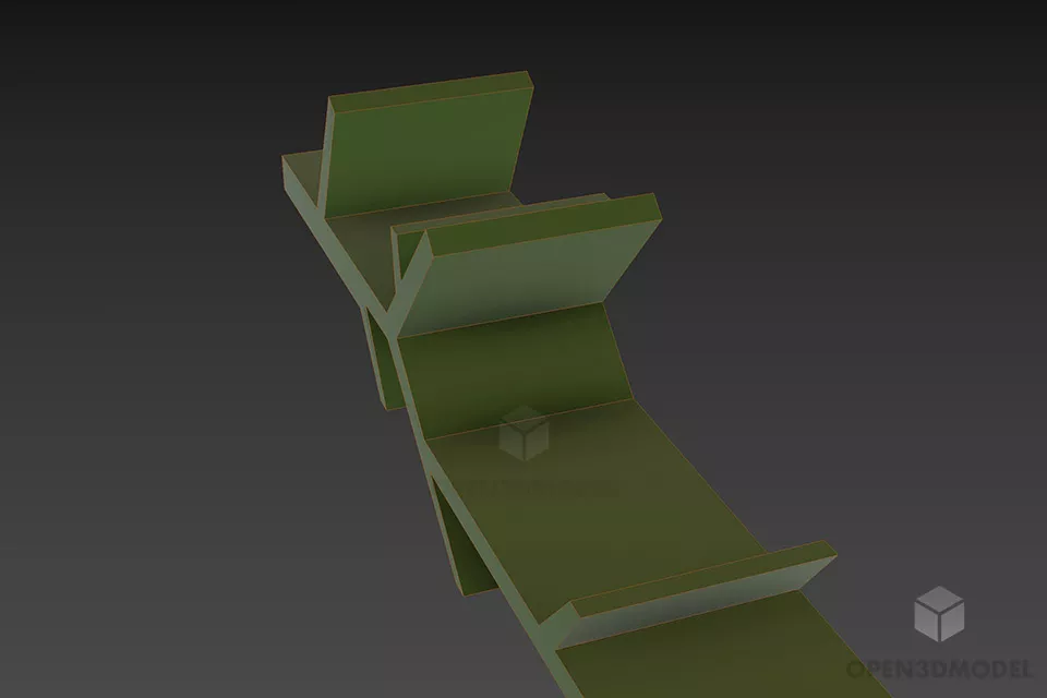 Tree Branches Shelf Shape 3d model 2
