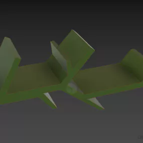 Tree Branches Shelf Shape 3d model