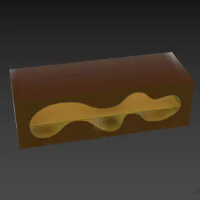 Rectangle Carved Table Karim 3d model