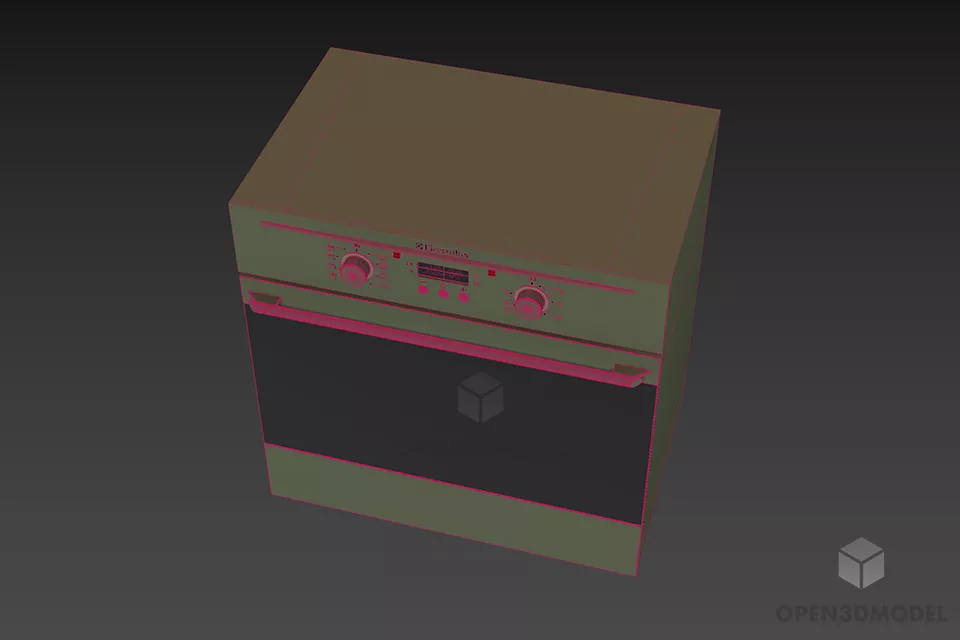 Typical Oven Electrolux 3d model 3