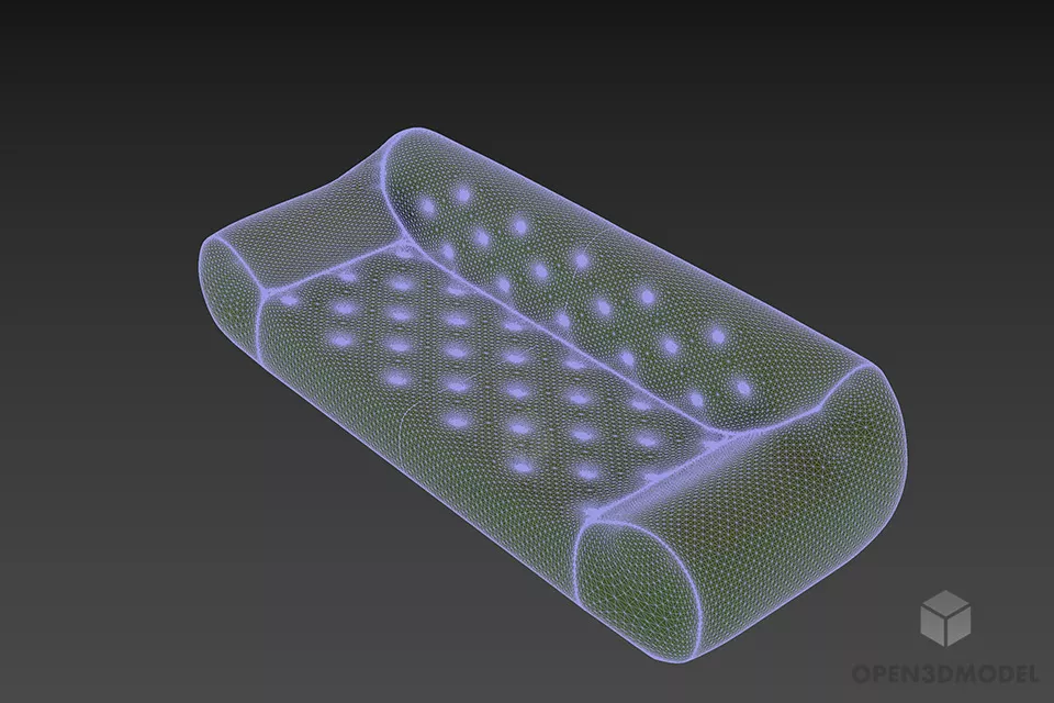 Upholstery Tufted Sofa Giovannetti 3d model 2