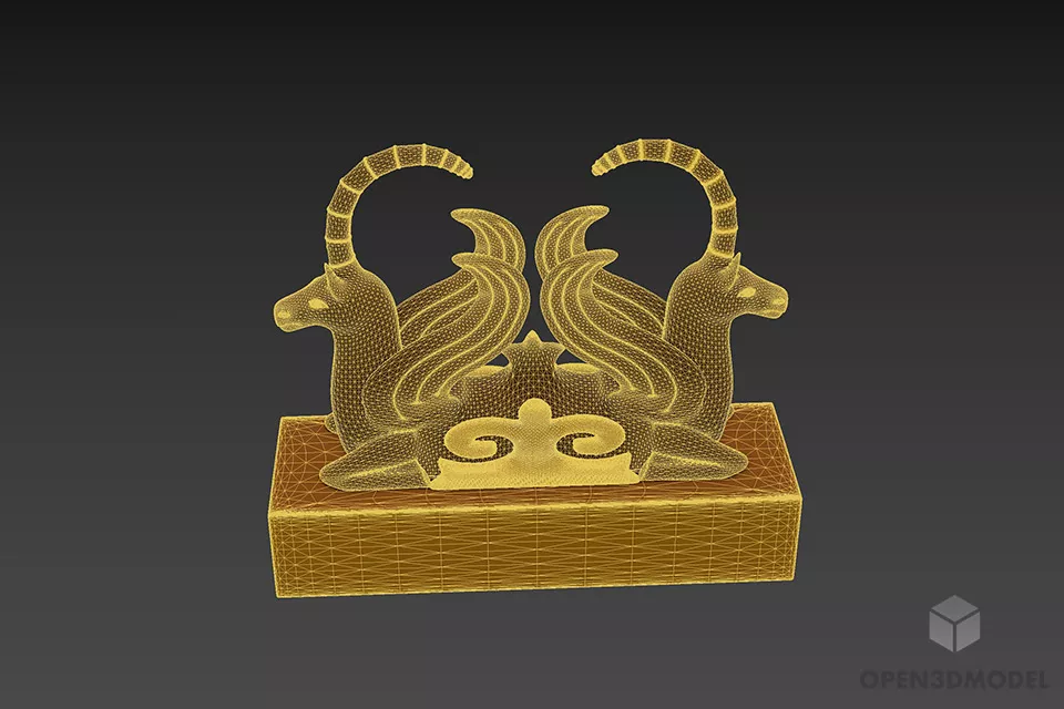 Tableware Figurine Goat With Wings 3d model 3