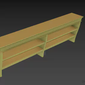 Wall Mounted Shelf For Study Room 3d model