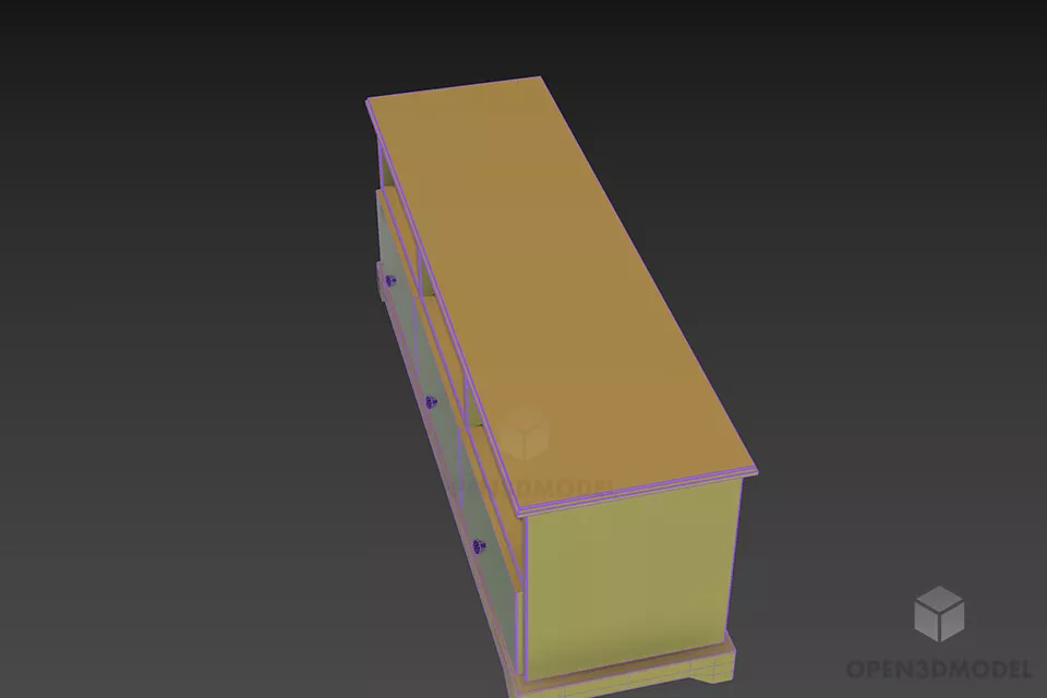 Side Locker, Tv Locker Related 3d model 2