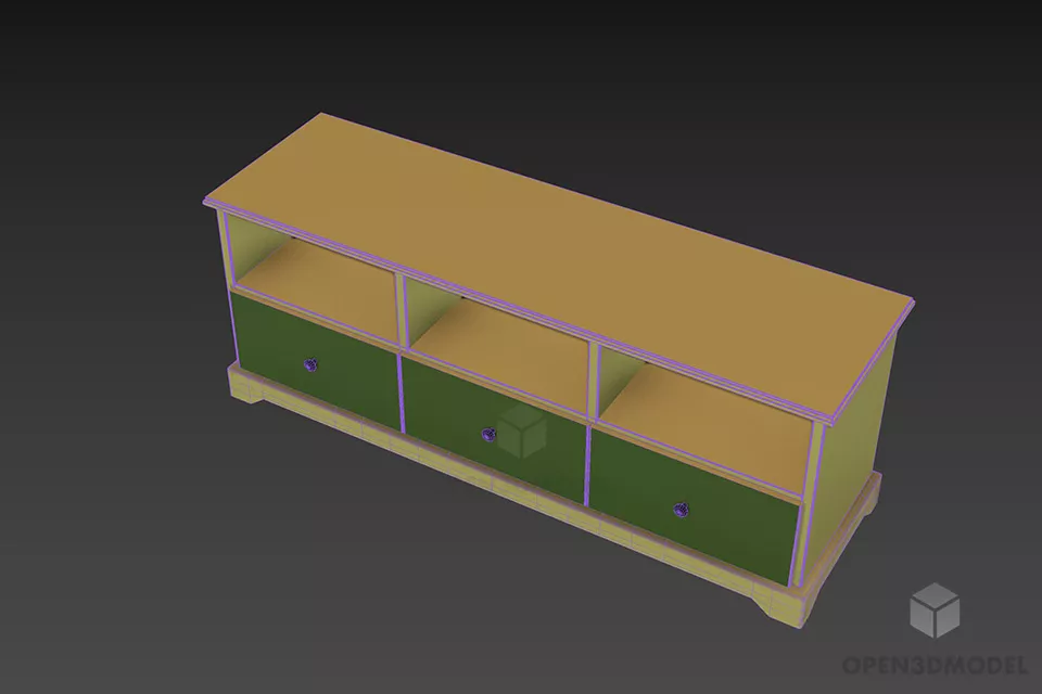 Side Locker, Tv Locker Related 3d model 3