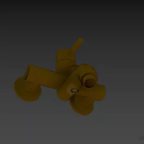 Inox Mixer Tap 3d model