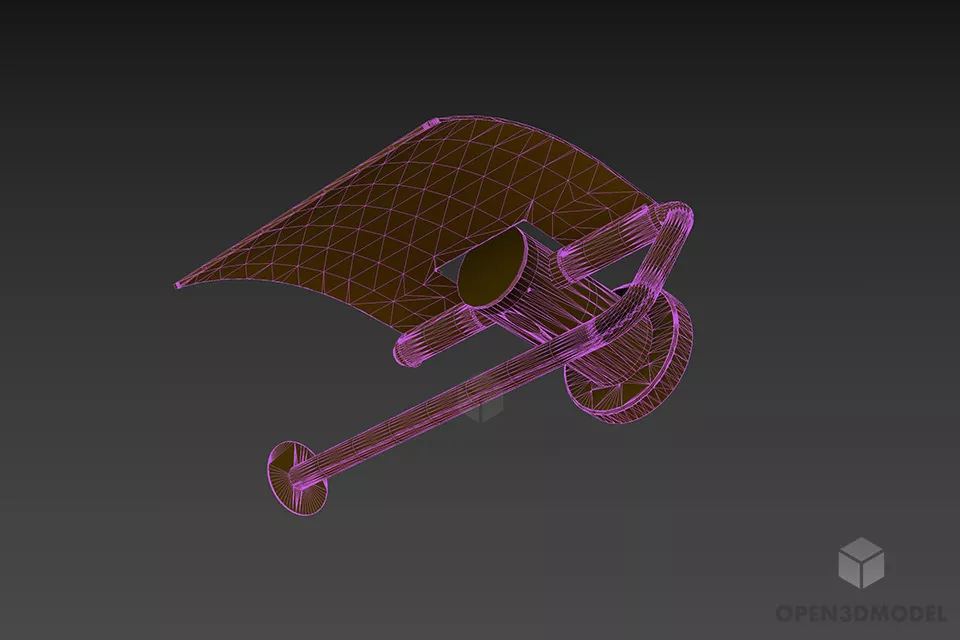 Rack For Paper Holder, Inox Holder 3d model 2