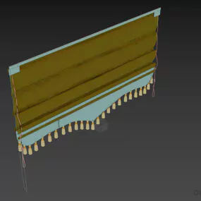 Rolled Curtain Mirotex, Boutique Style 3d model