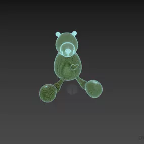 Toy Bear With No Arms 3d model