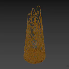 Dry Branches Vase Handcraft Decorative 3d model