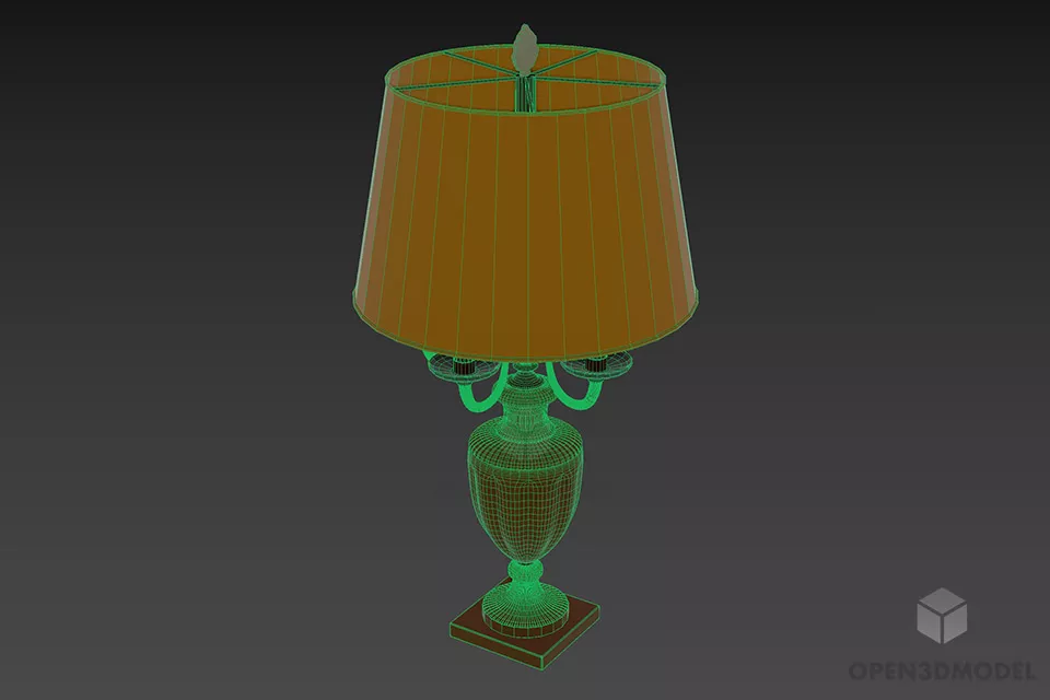 Hotel Cup Stand Table Lamp 3d model 3