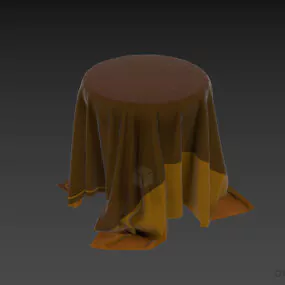 Circle Tablecloth Smooth Style 3d model