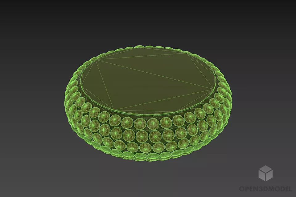 Ceiling Lamp Spiral Glass Fin Pattern 3d model 3