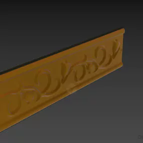Modular Ceiling Plaster Floral Carved Style 3d model