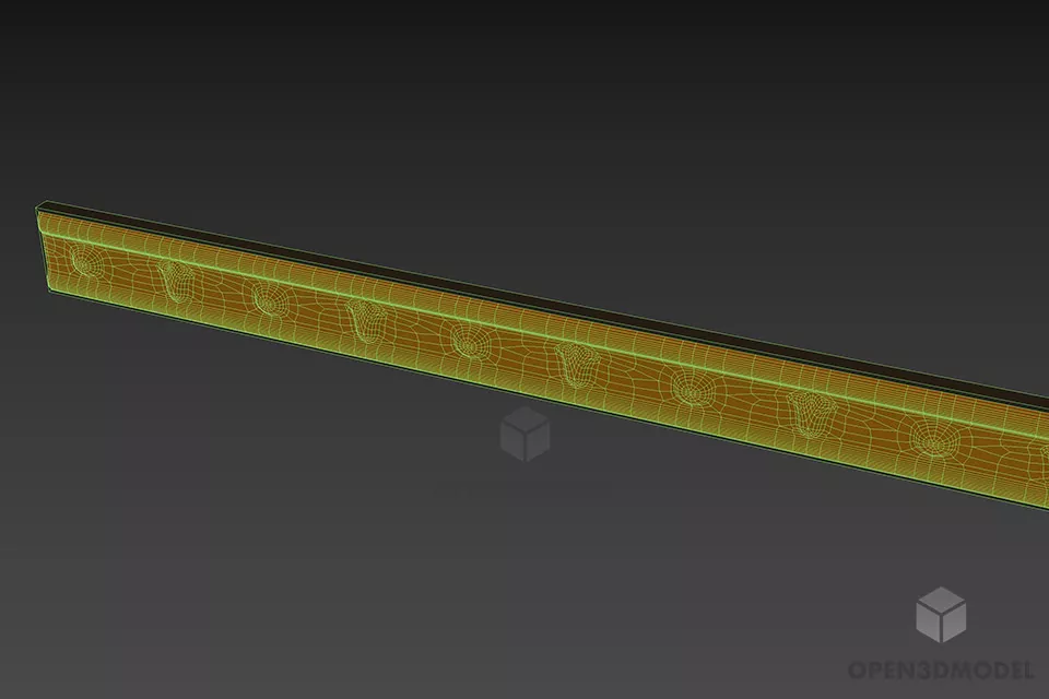 Ceiling Decoration Plaster Bar Carved Style 3d model 3
