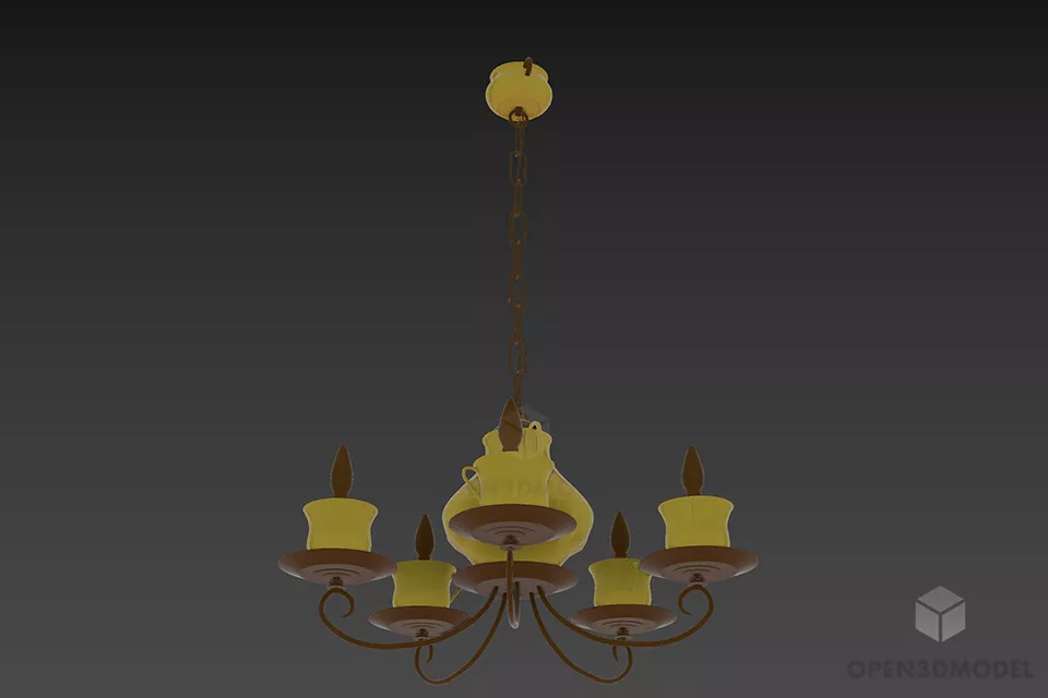 Small Table Lamp Cylinder Shade 3d model