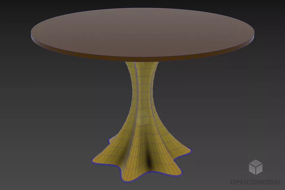 Modern Table Art Plastic Stand 3d model 2