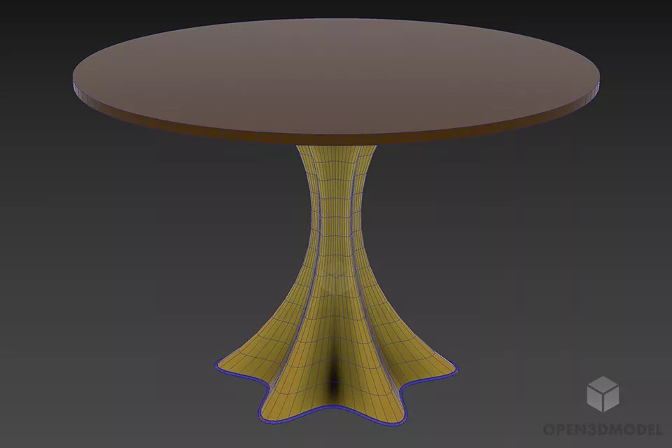Modern Table Art Plastic Stand 3d model 3