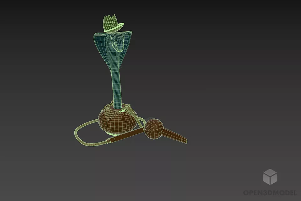 Hookah Snake Shape 3d model 3