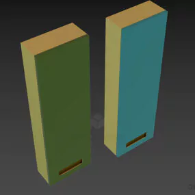 Tall Locker With Hidden Handle 3d model