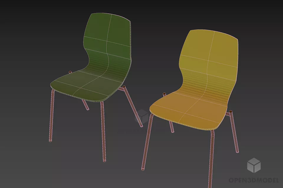 Coffee Chair Bene Mezzo 3d model 3