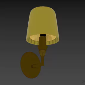 Elegant Sconce Lamp Brass Mounted 3d model