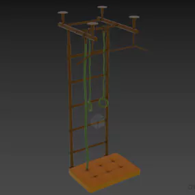 Fitness Iron Wall Bars 3d model