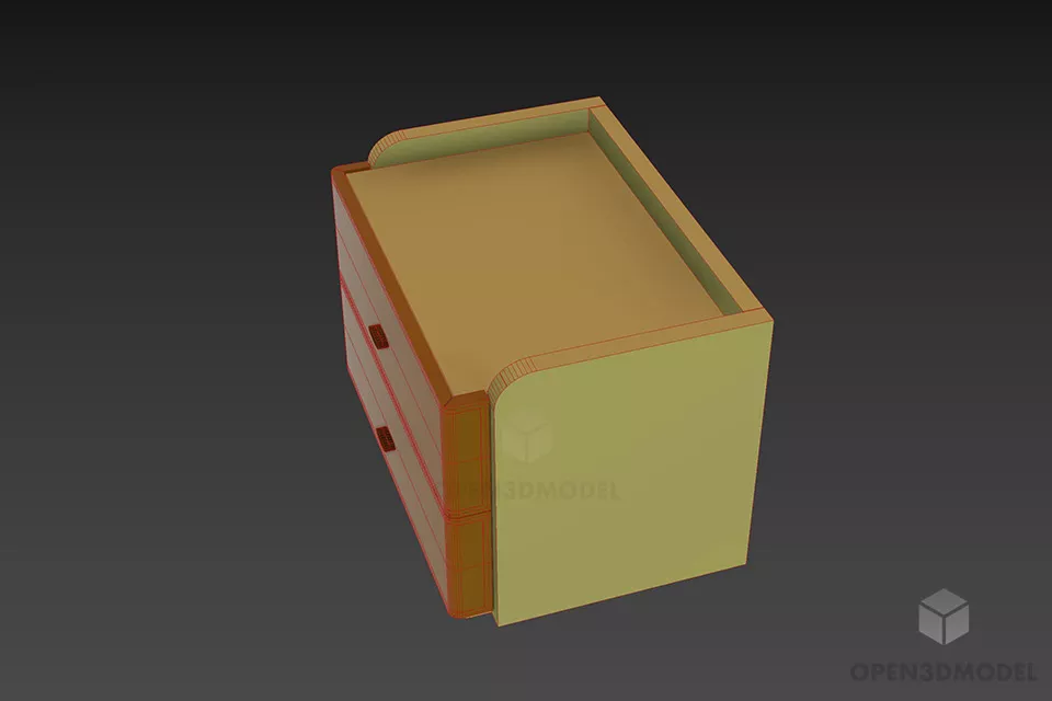 Bedside Table For Bedroom 3d model 2