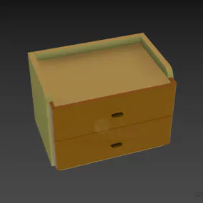 Bedside Table For Bedroom 3d model