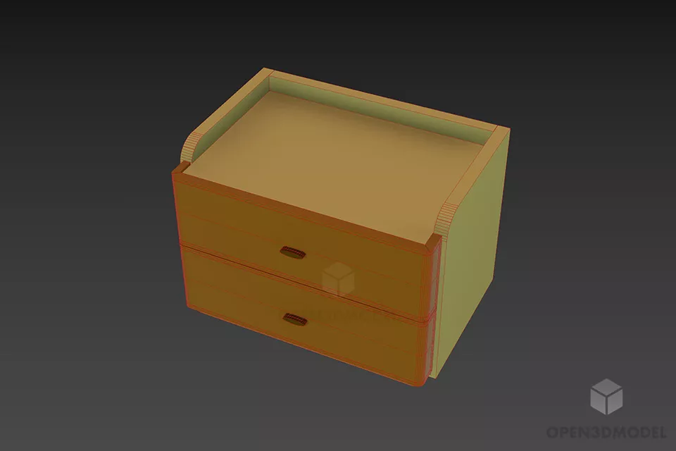 Bedside Table For Bedroom 3d model 3