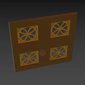 Panel With Carved Hole Decoration 3d model